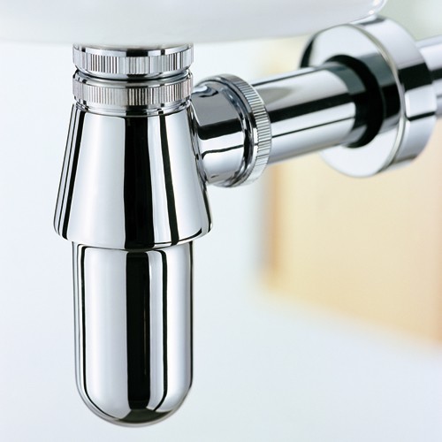 Larger image of Mayfair Accessories 1 1/4" Traditional Bottle Trap & 200mm Tube (Chrome).