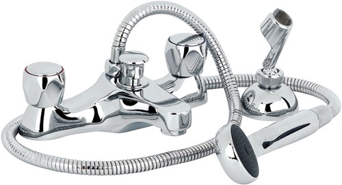 Larger image of Mayfair Alpha Bath Shower Mixer Tap With Shower Kit (Chrome).
