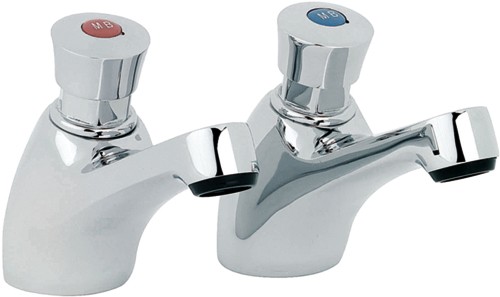 Larger image of Mayfair Alpha Non Concussive Basin Taps (Pair, Chrome).