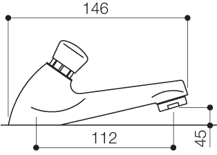 Technical image of Mayfair Alpha Non Concussive Basin Taps (Pair, Chrome).