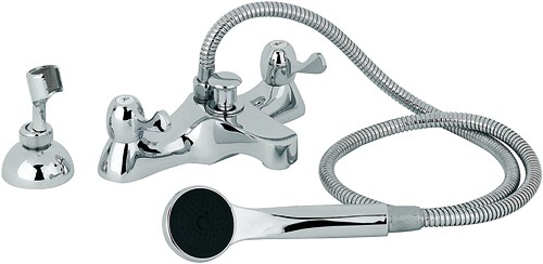 Larger image of Mayfair Alpha Bath Shower Mixer Tap With Lever Handles & Shower Kit.