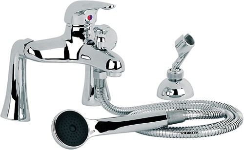 Larger image of Mayfair Cosmos Bath Shower Mixer Tap With Shower Kit (Chrome).