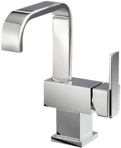 Larger image of Mayfair Flow Mono Basin Mixer Tap With Click-Clack Waste (Chrome).
