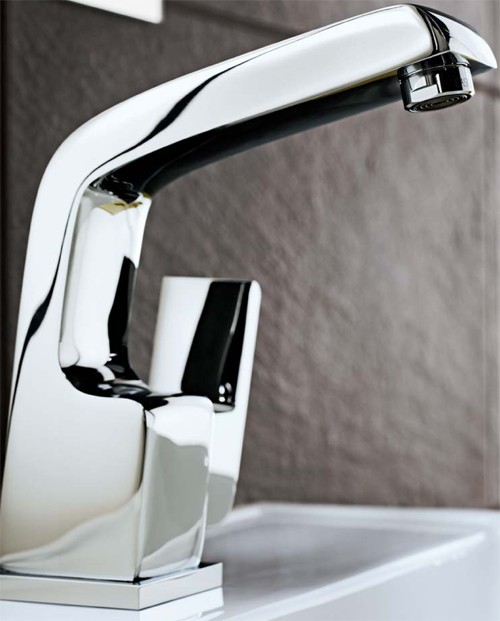 Example image of Mayfair Garcia Mono Basin Mixer Tap With Click-Clack Waste (Chrome).