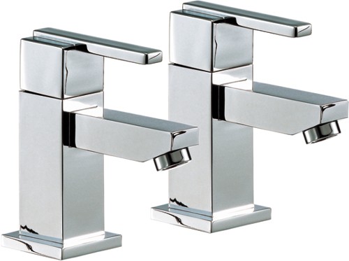 Larger image of Mayfair Ice Quad Lever Basin Taps (Pair, Chrome).