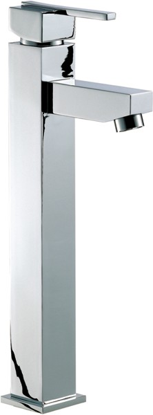 Larger image of Mayfair Ice Quad Lever Basin Mixer Tap, Freestanding, 357mm High.