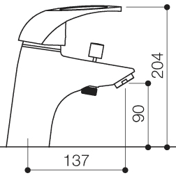 Technical image of Mayfair Jet 1 Hole Bath Shower Mixer Tap With Shower Kit (Chrome).