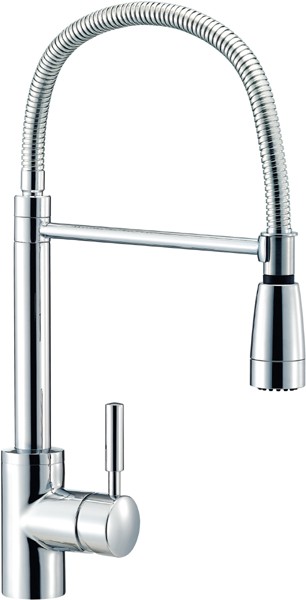 Larger image of Mayfair Kitchen Syncro Monoblock Kitchen Tap With Pull Out Rinser (Chrome).