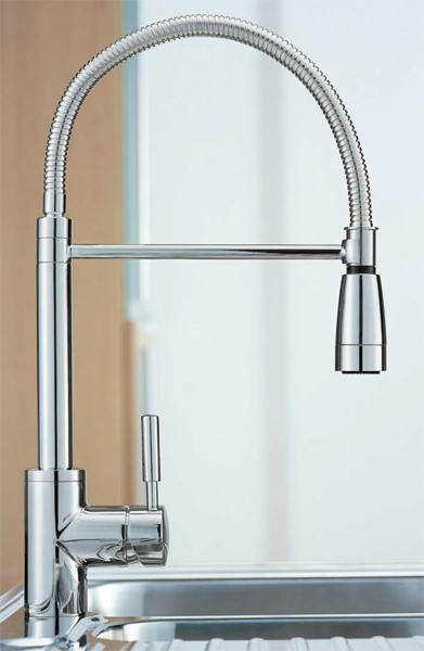 Example image of Mayfair Kitchen Syncro Monoblock Kitchen Tap With Pull Out Rinser (Chrome).