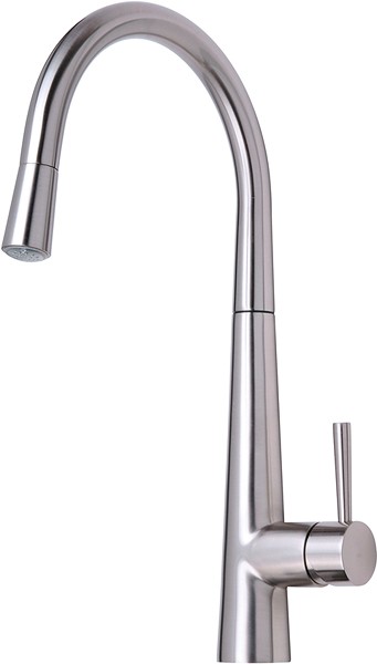 Larger image of Mayfair Kitchen Palazzo Kitchen Tap With Pull Out Rinser (Brushed Nickel).