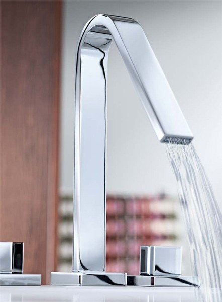 Example image of Mayfair Milo 3 Tap Hole Bath Filler Tap (Chrome).