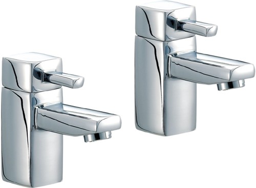 Larger image of Mayfair QL Basin Taps (Pair, Chrome).