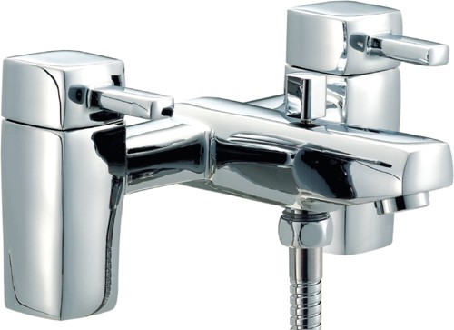 Larger image of Mayfair QL Bath Shower Mixer Tap With Shower Kit (Chrome).