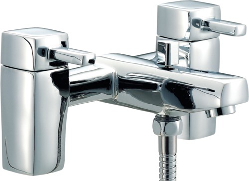 Larger image of Mayfair QL Bath Shower Mixer Tap With Shower Kit (Chrome).