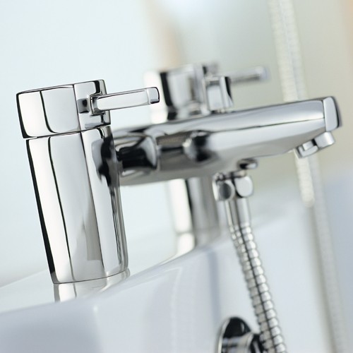 Example image of Mayfair QL Bath Shower Mixer Tap With Shower Kit (Chrome).