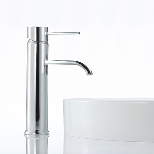 Example image of Mayfair Wave Basin Mixer Tap, Freestanding, 232mm High (Chrome).