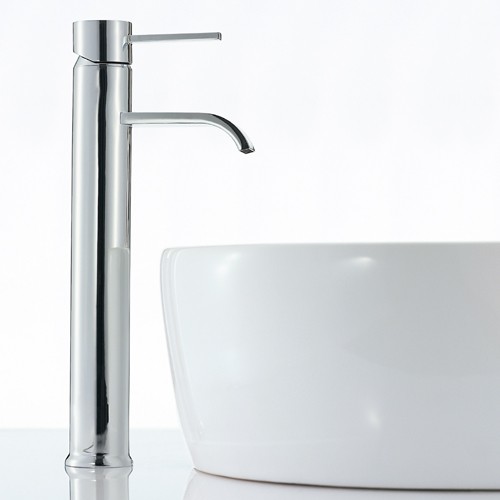 Example image of Mayfair Wave Basin Mixer Tap, Freestanding, 352mm High (Chrome).