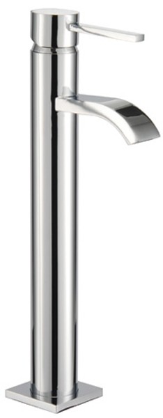 Larger image of Mayfair Wave Cloakroom Mono Basin Mixer Tap (281mm High, Chrome).