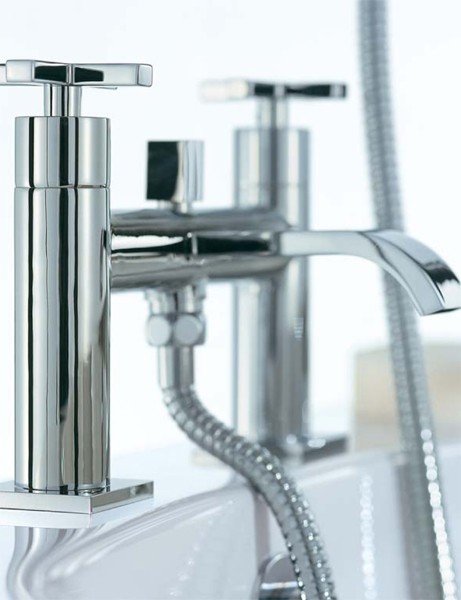 Example image of Mayfair Surf Bath Shower Mixer Tap With Shower Kit (Chrome).