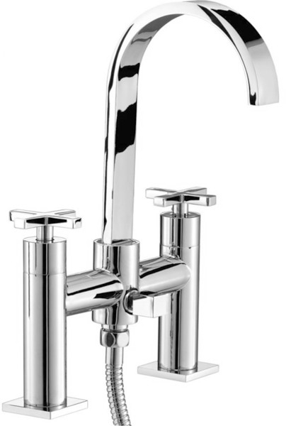 Larger image of Mayfair Surf Bath Shower Mixer Tap With Shower Kit (High Spout).