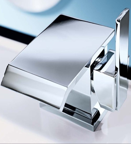 Example image of Mayfair Rio Waterfall  Basin Tap With Click-Clack Waste (Chrome).