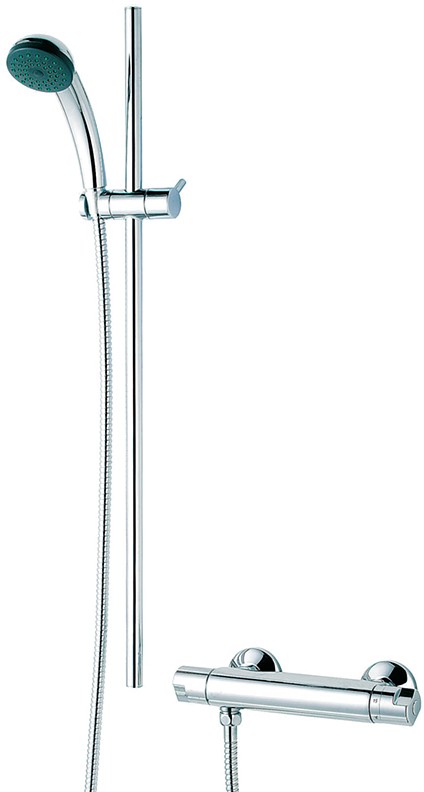 Larger image of Mayfair Showers Thermostatic Bar Shower Valve With Slide Rail Kit.
