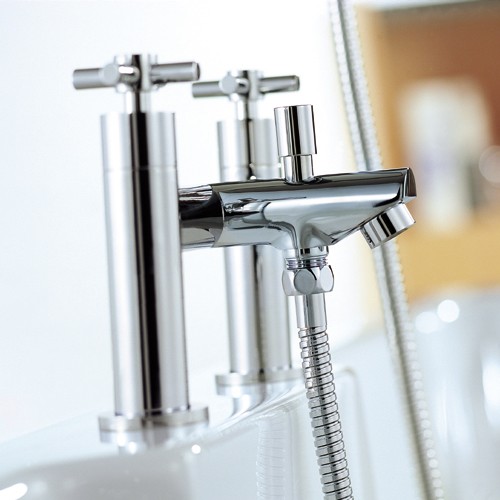 Example image of Mayfair Series C Bath Shower Mixer Tap With Shower Kit (Chrome).