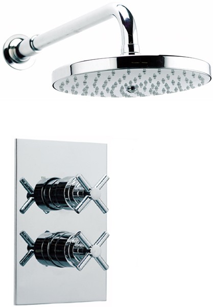 Larger image of Mayfair Series X Twin Thermostatic Shower Valve With Fixed Shower Head.