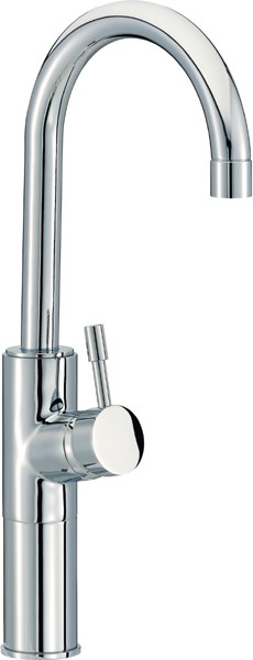 Larger image of Mayfair Kitchen Series High Rise Kitchen Mixer Tap With Swivel Spout (Chrome).