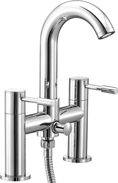 Larger image of Mayfair Series F Bath Shower Mixer Tap With Shower Kit (High Spout).