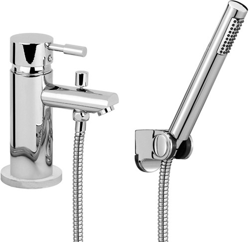 Larger image of Mayfair Series F 1 Tap Hole Bath Shower Mixer Tap With Shower Kit (Chrome).