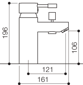 Technical image of Mayfair Series F 1 Tap Hole Bath Shower Mixer Tap With Shower Kit (Chrome).