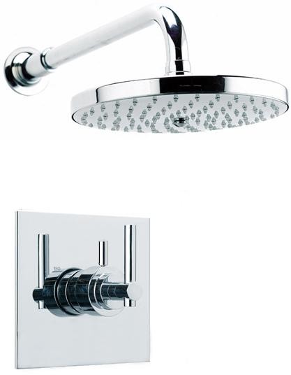 Larger image of Mayfair Series L Dual Thermostatic Shower Valve With Fixed Shower Head.