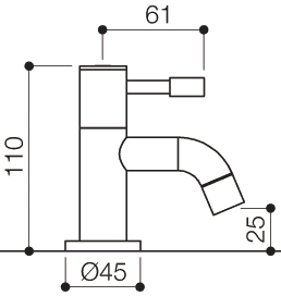 Technical image of Mayfair Series G Basin Taps (Pair, Chrome).