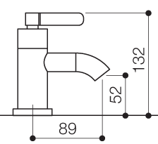 Technical image of Mayfair Stic Bath Taps (Pair, Chrome).