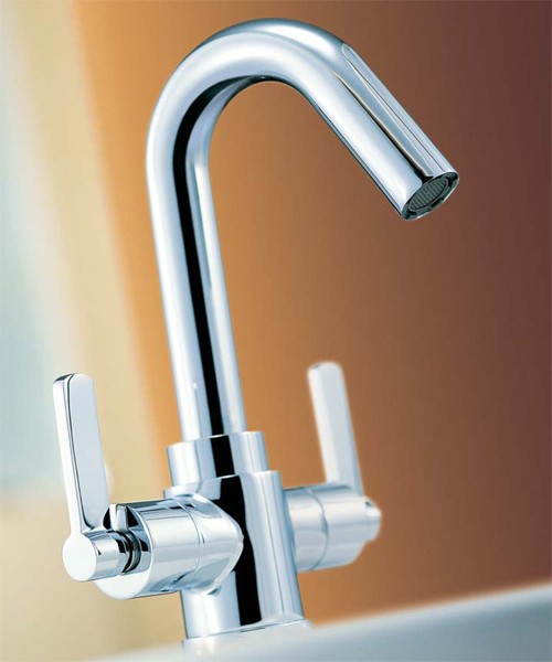 Example image of Mayfair Stic Mono Basin Mixer Tap With Pop-Up Waste (Chrome).