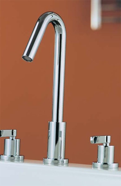 Example image of Mayfair Stic 3 Tap Hole Bath Filler Tap (Chrome).