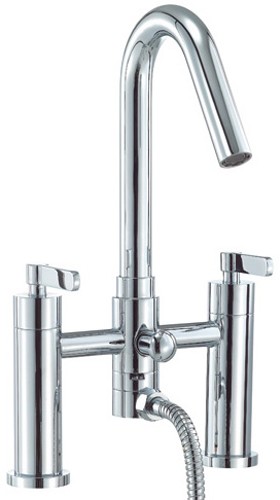 Larger image of Mayfair Stic Bath Shower Mixer Tap With Shower Kit (High Spout).
