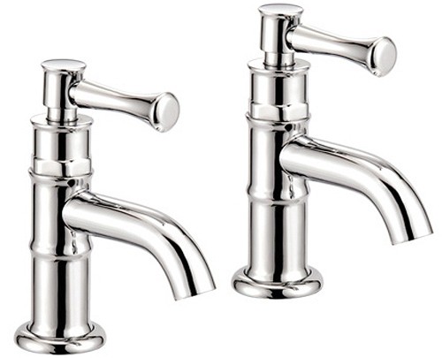 Larger image of Mayfair Tait Lever Basin Taps (Pair, Chrome).