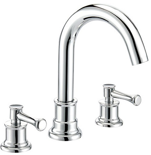 Larger image of Mayfair Tait Lever 3 Tap Hole Bath Filler Tap (Chrome).
