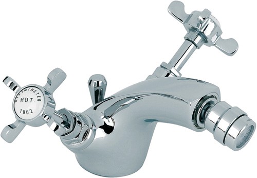 Larger image of Mayfair Westminster Mono Bidet Mixer Tap With Pop Up Waste (Chrome).