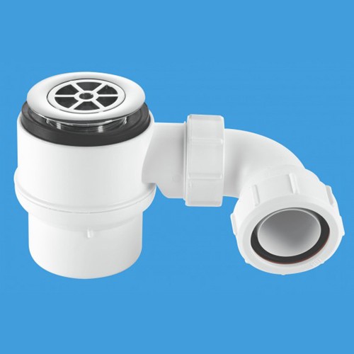 Larger image of McAlpine Shower Traps 1 1/2" x 50mm Water Seal Shower Trap, 70mm Flange.