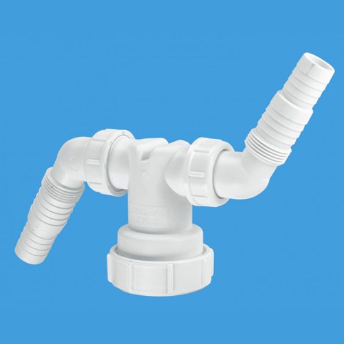 Larger image of McAlpine Plumbing 1 1/2" Twin Appliance Discharge Connector.