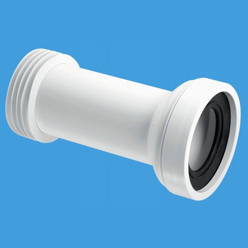 Larger image of McAlpine Plumbing WC 4"/110mm Straight Toilet Pan Adjustable Connector.