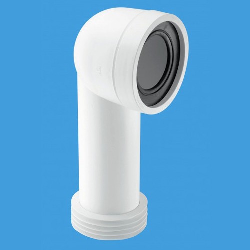 Larger image of McAlpine Plumbing WC 4"/110mm 90 Degree Toilet Pan Adjustable Connector.