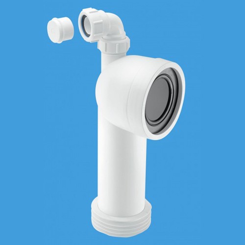 Larger image of McAlpine Plumbing WC 4"/110mm 90 Degree Toilet Pan Adjustable Connector.