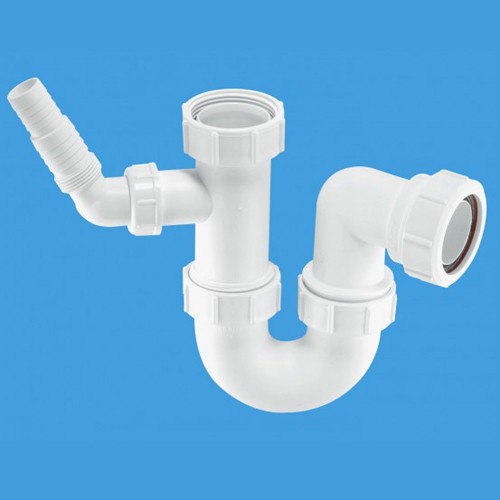 Larger image of McAlpine Plumbing 1 1/2" Sink Trap With 135 Swivel Nozzle.