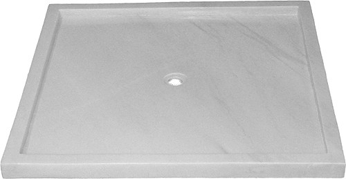 Larger image of Marblessence Slimline Luxury Stone Shower Tray. 900x900x50mm. (Marble)
