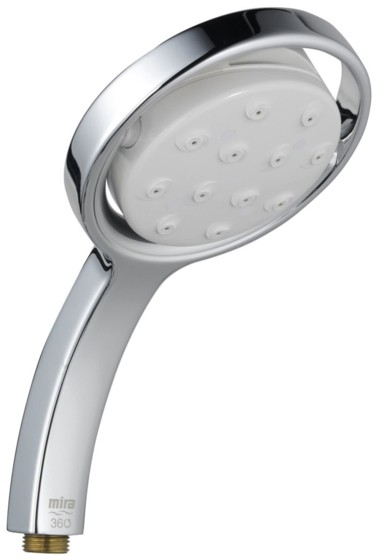 Larger image of Mira 360 Four Spray 360M Shower Handset (White & Chrome).