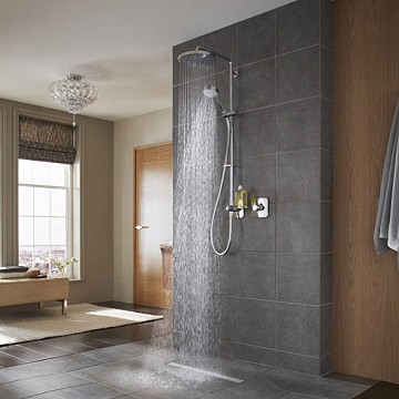 Example image of Mira Adept Concealed Thermostatic Shower Valve With Rigid Riser Kit.